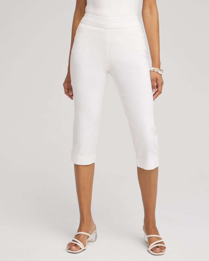 Chicos Brigitte Rivet Capris - Alabaster