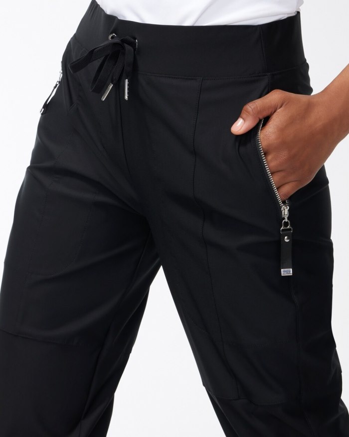 Chicos Zenergy Seam Detail Stretch Pants - Black