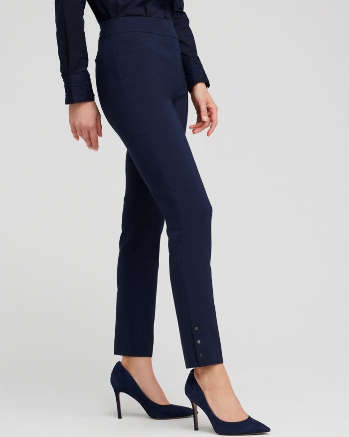 Chicos Brigitte Rivet Ankle Pants - Ink