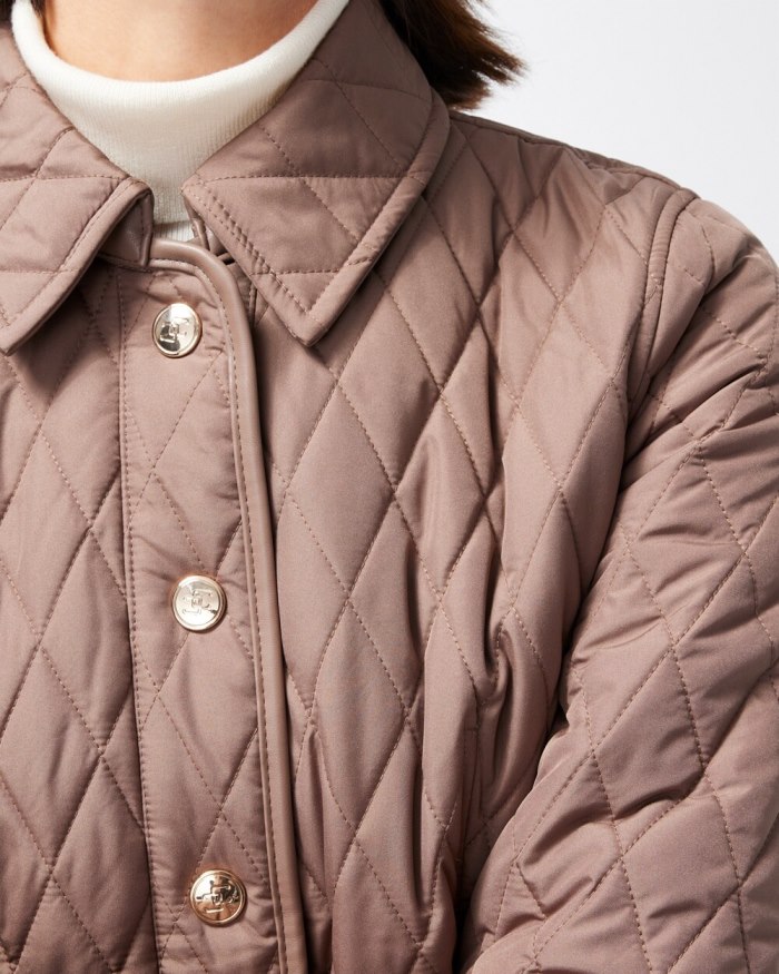 Chicos Quilted Mid-Length Jacket - Enchanted Forest