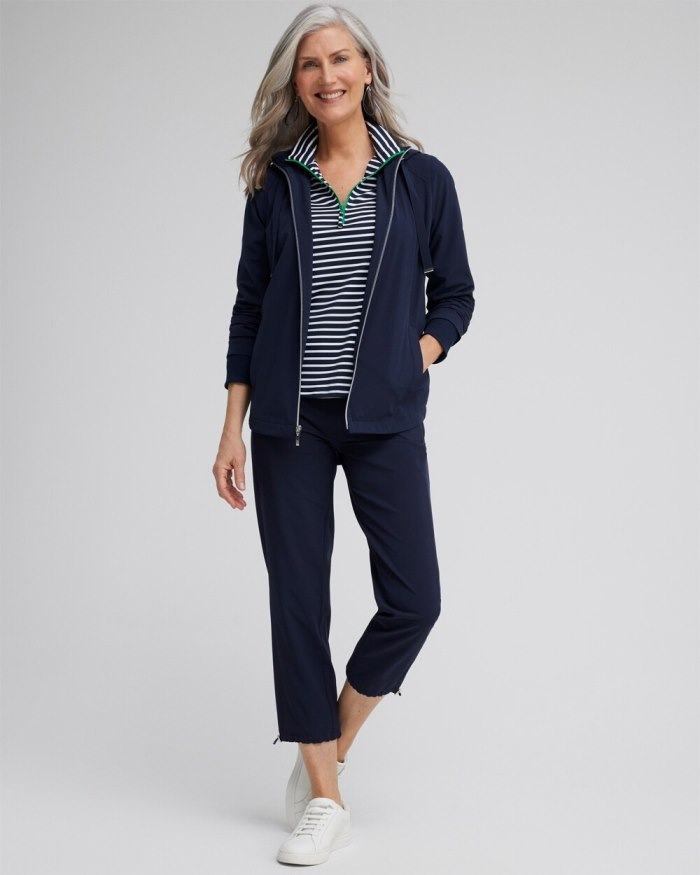 Chicos Zenergy UPF Neema Rib Mix Jacket - Classic Navy