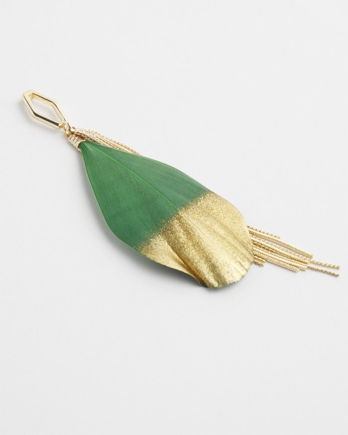 Chicos No Droop Green Fringe Earrings - Verdant Green