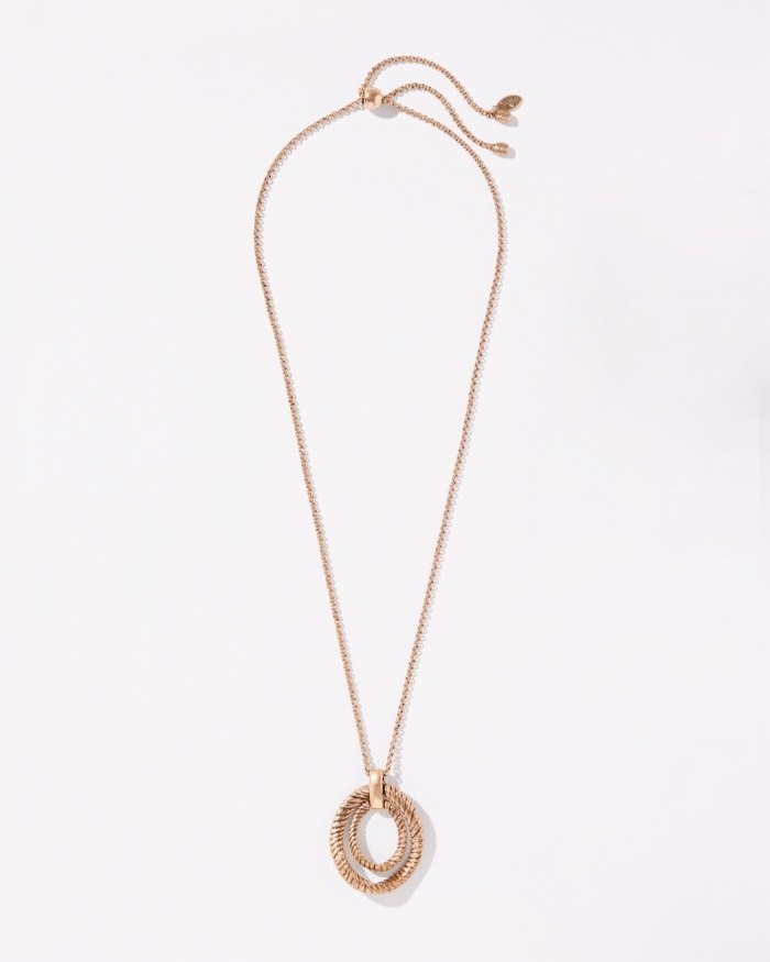 Chicos Gold Tone Adjustable Necklace - Gold