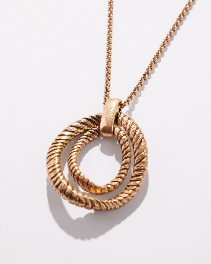 Chicos Gold Tone Adjustable Necklace - Gold