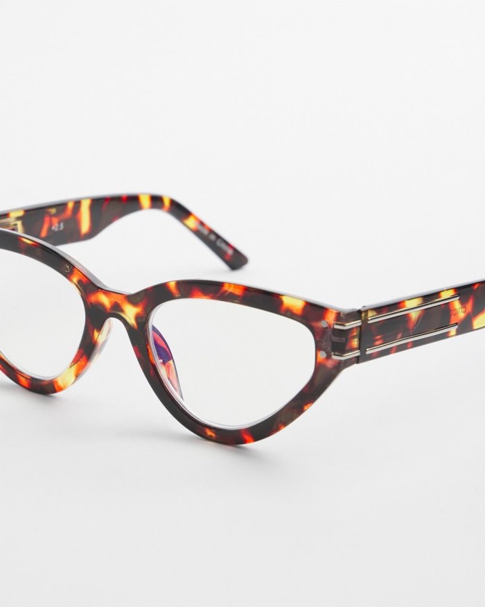 Chicos Faux Tort Cateye Readers - Tortoise