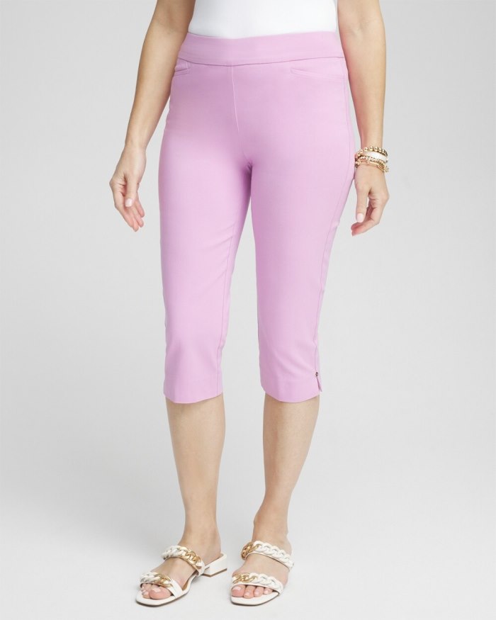 Chicos Brigitte Rivet Capris - Cane Orchid