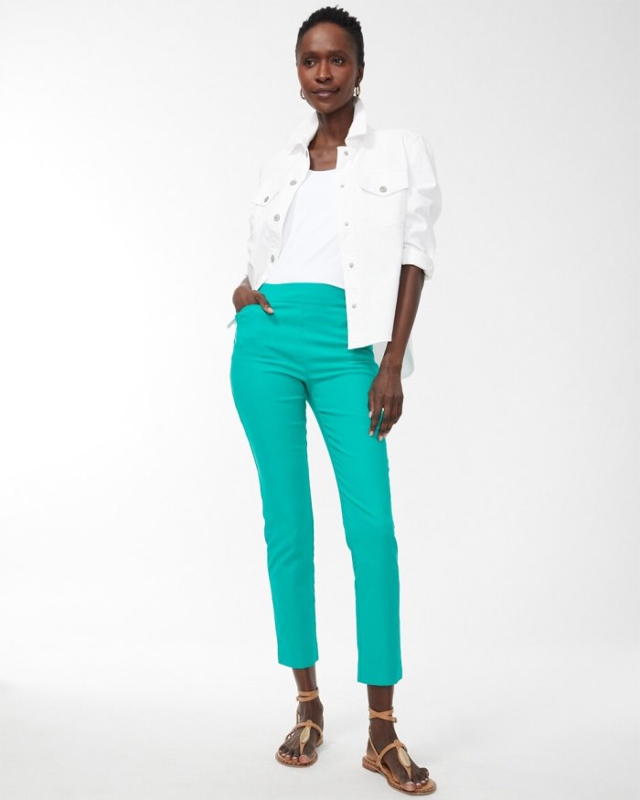 Chicos Brigitte Slim Ankle Pants - Tropical Jade