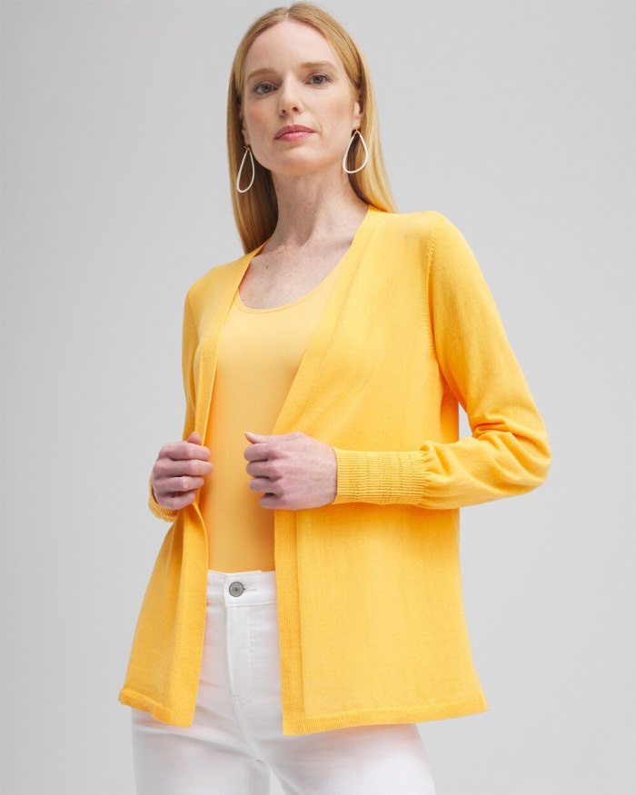 Chicos Summer Romance Topper Cardigan - Mango Sorbet