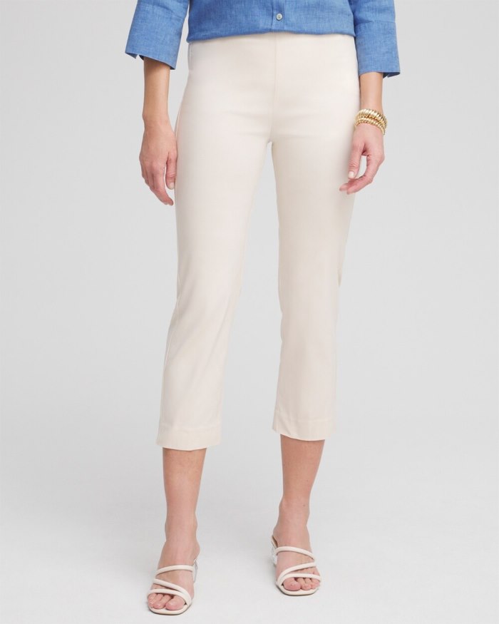 Chicos Juliet Straight Cropped Pants - English Cream