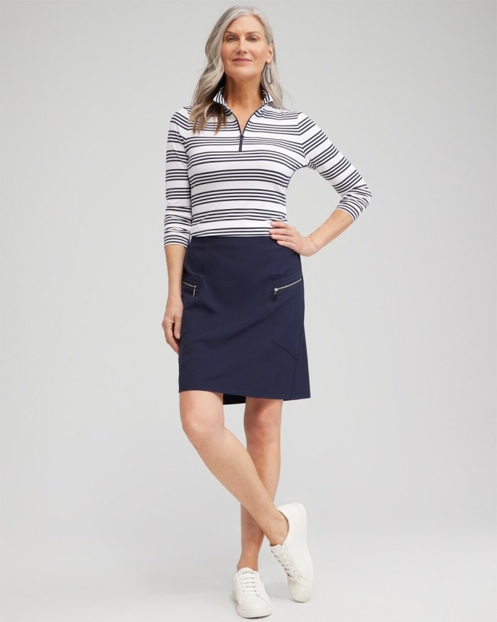 Chicos Zenergy UPF Neema Rib-Mix Skort - Classic Navy