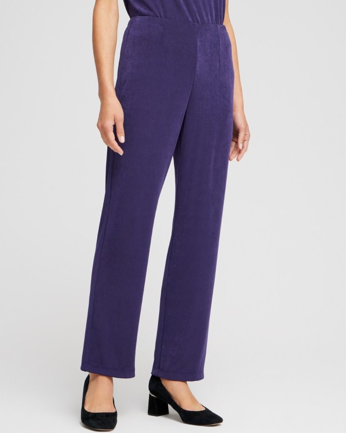 Chicos Travelers No Tummy Pants - Midnight Violet