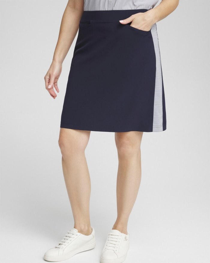 Chicos Zenergy UPF Neema Side Stripe Skort - Classic Navy