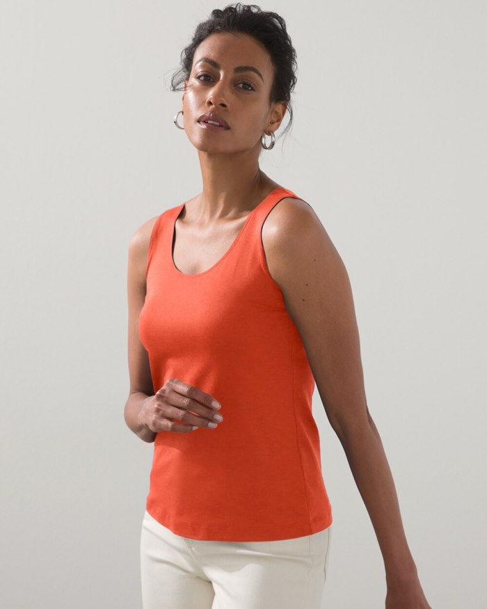 Chicos Microfiber Tank - Orange Spice