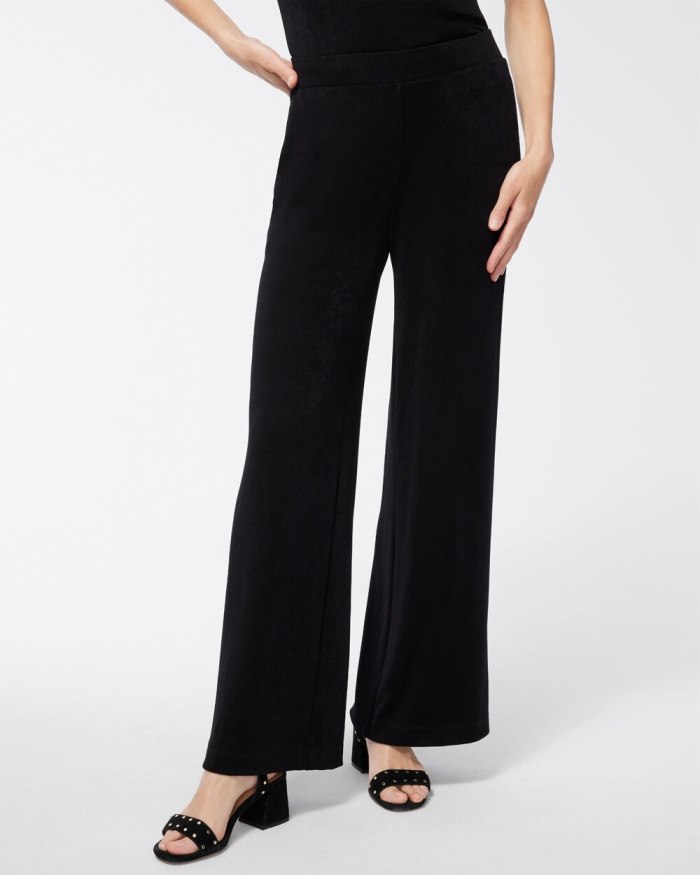 Chicos Travelers Wide Leg Pocket Pants - Travelers Black