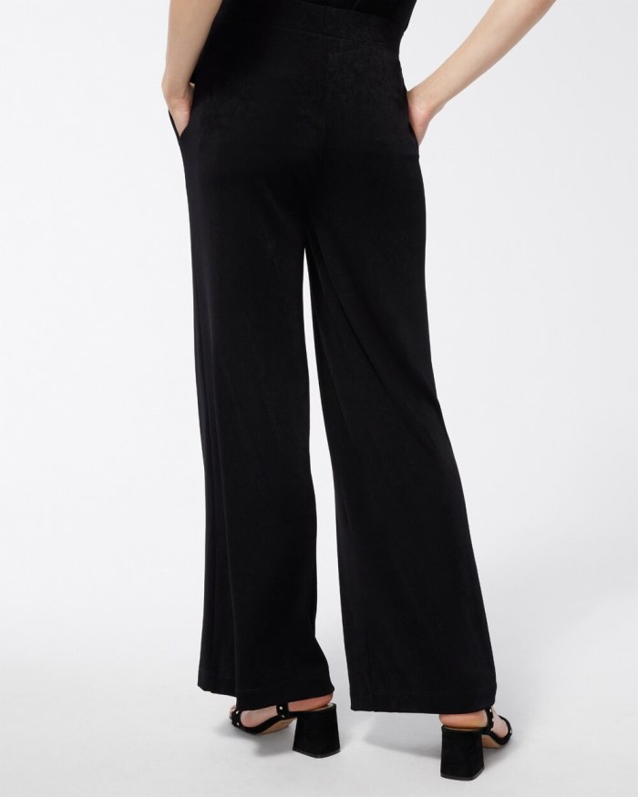 Chicos Travelers Wide Leg Pocket Pants - Travelers Black