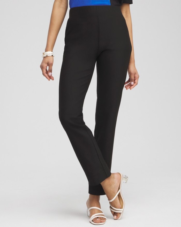 Chicos Travelers Collection Crepe Pants - Travelers Black