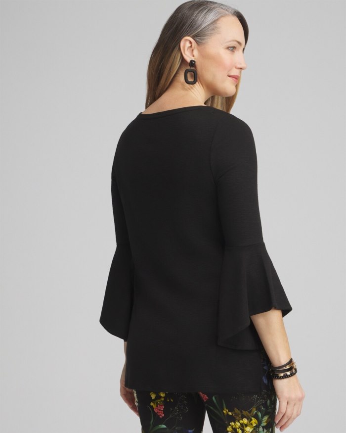 Chicos Flare Sleeve Tunic - Black