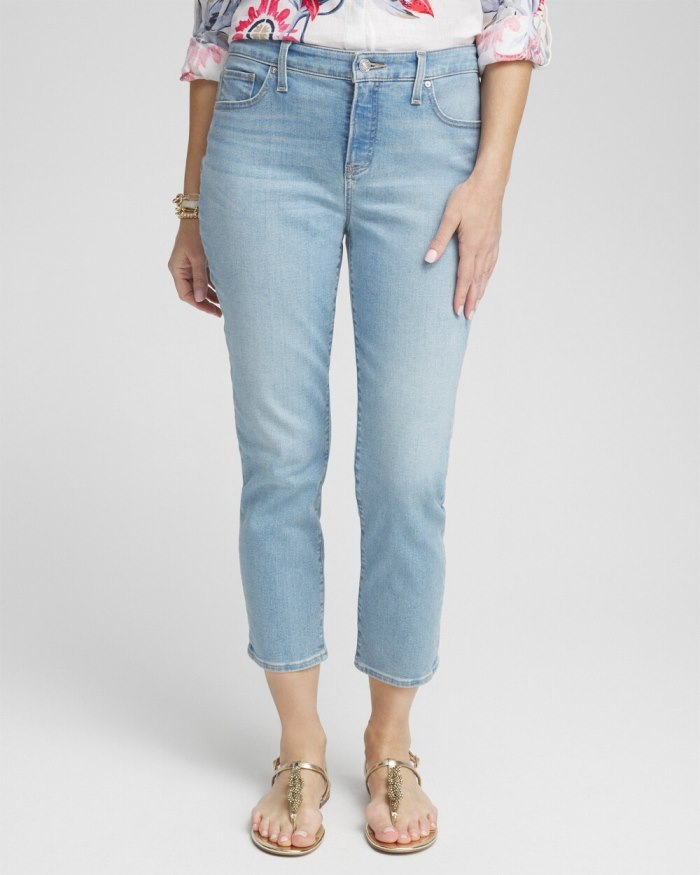 Chicos Girlfriend Cropped Jeans - Cerulean Indigo