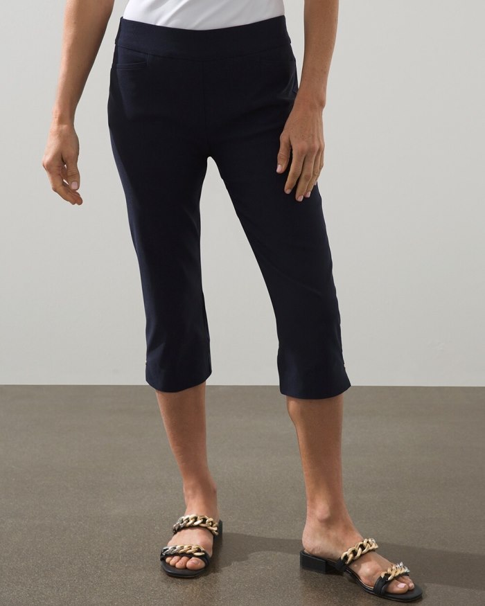 Chicos Brigitte Rivet Capris - Classic Navy