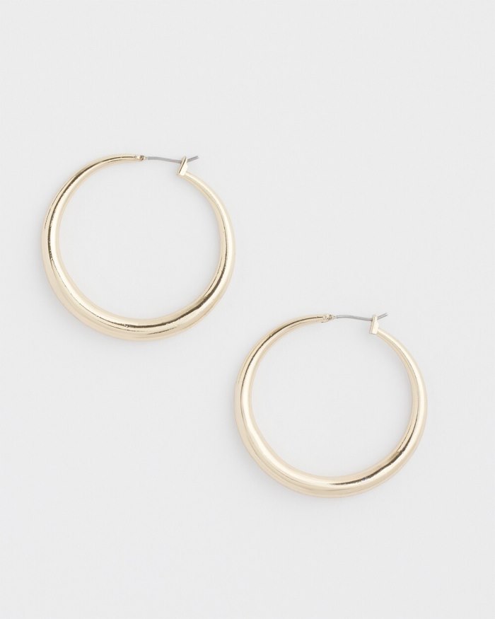 Chicos Cassie Gold-Tone Circle Earrings - Gold