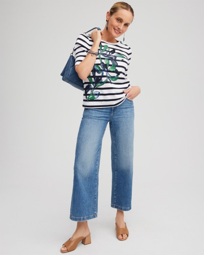 Chicos Embellished Stripe Tee - Twisted Ivy