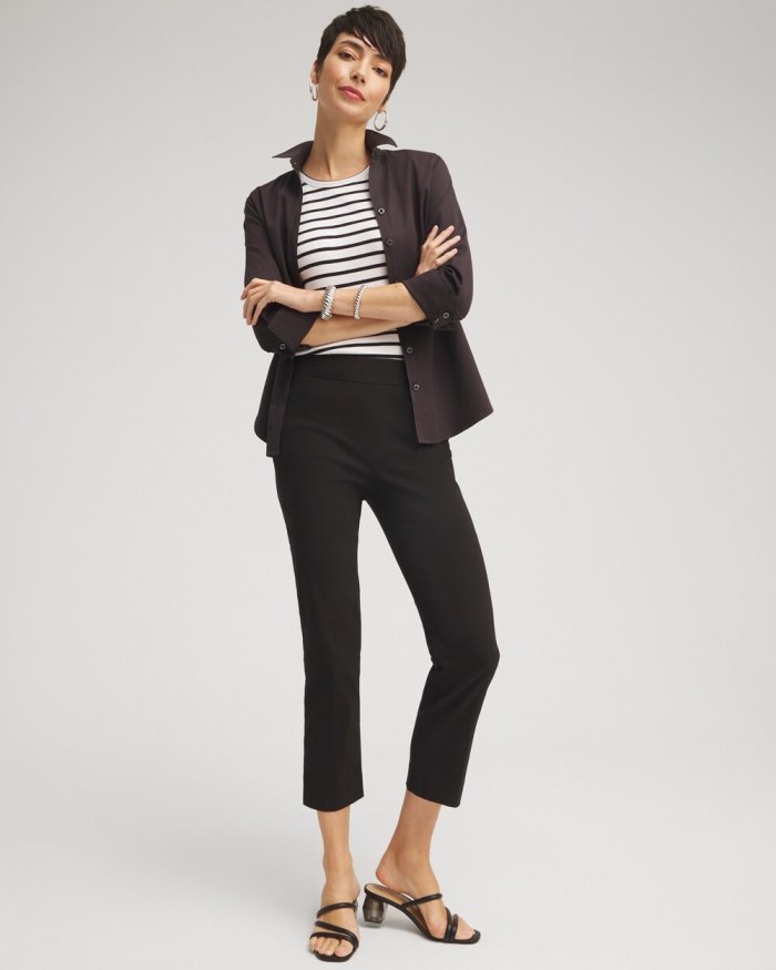 Chicos Brigitte Slim Cropped Pants - Ink