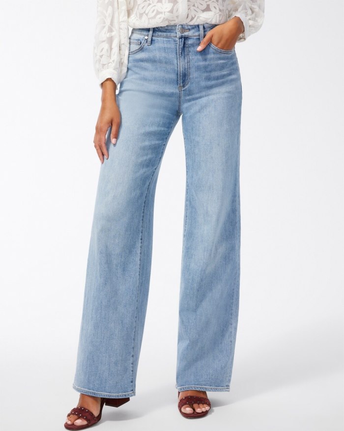 Chicos High Rise Wide Leg Jeans - Stark Road Indigo