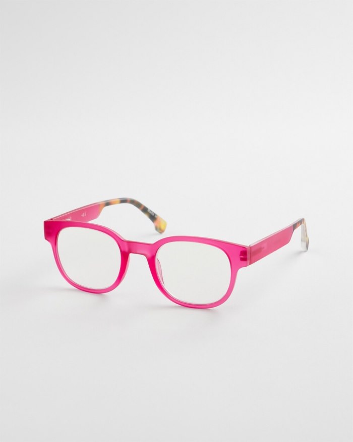 Chicos Magenta-Red & Faux Tort Readers - Red