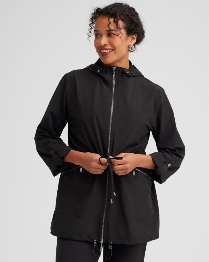 Chicos Zenergy UPF Neema Anorak Jacket - Black