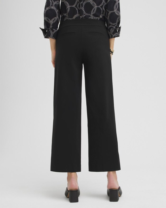 Chicos Brigitte Grommet Wide Leg Pants - Alabaster