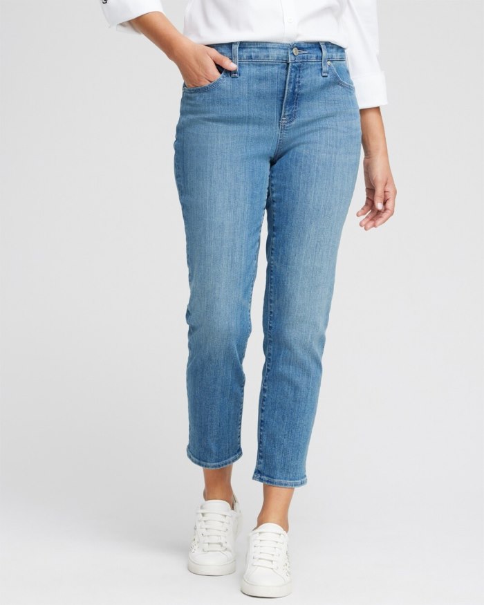 Chicos Girlfriend Cropped Jeans - Mill Street Indigo