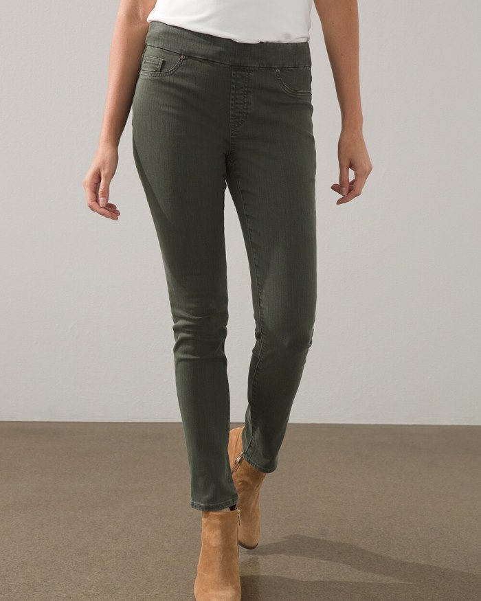 Chicos Denim Pull-On Jeggings - Evergreen