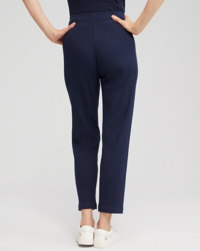 Chicos Zenergy Waffle Knit Pants - Classic Navy