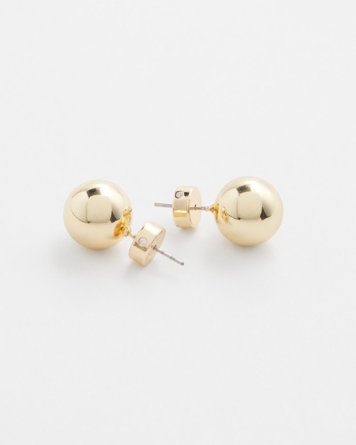 Chicos Gold Tone Stud Earrings - Gold