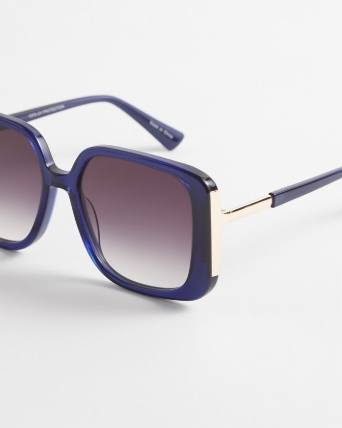 Chicos Navy Square Sunglasses - Classic Navy