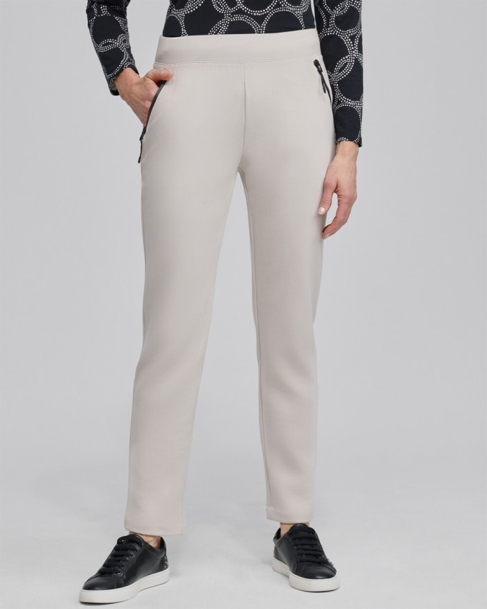 Chicos Zenergy Double Knit Pants - Smokey Taupe