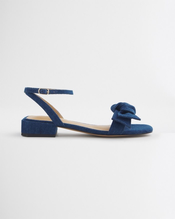 Chicos Denim Sandals - Dark Denim