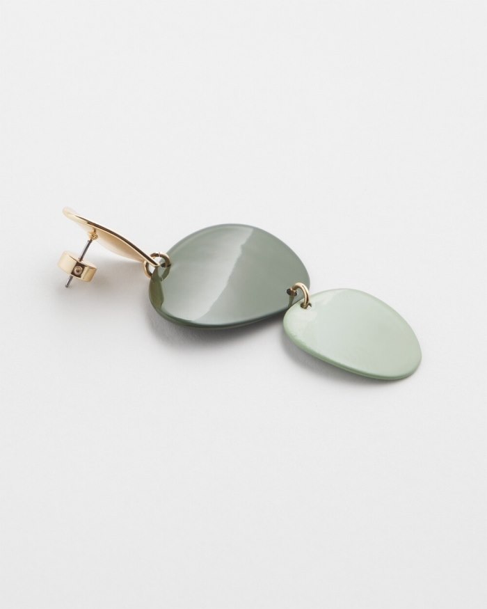 Chicos Linear Drop Earrings - Olive