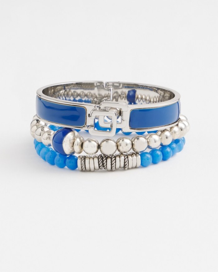 Chicos Blue Chico's Click Bangle - Intense Azure