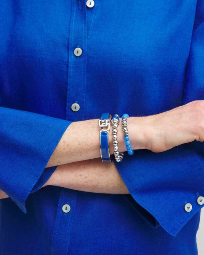 Chicos Blue Chico's Click Bangle - Intense Azure