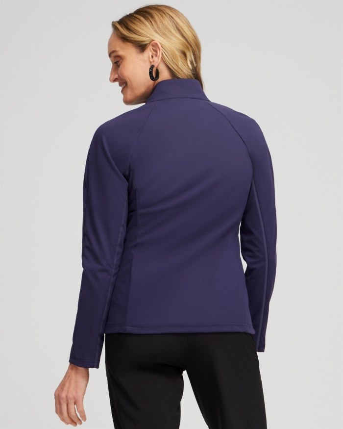 Chicos Zenergy Puffer Knit Mix Jacket - Dewberry