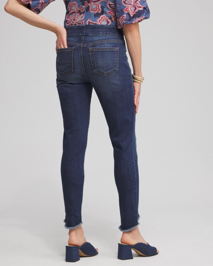 Chicos Tulip Hem Pull-on Ankle Jeggings - Inverness Indigo