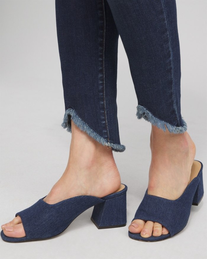 Chicos Tulip Hem Pull-on Ankle Jeggings - Inverness Indigo