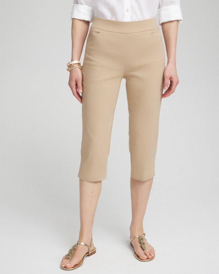 Chicos Brigitte Rivet Capris - Sycamore