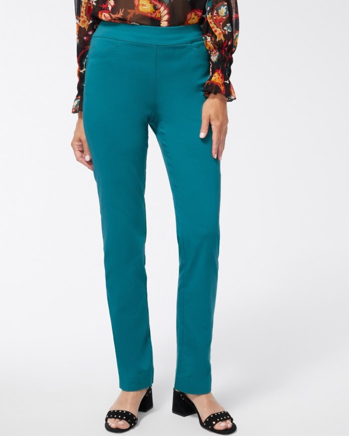 Chicos Brigitte 360 Pants - Peacock Teal