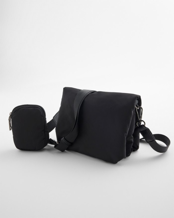 Chicos Mini Puffer Crossbody Bag - Black