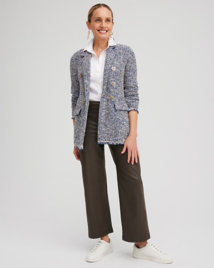 Chicos Tweed Blazer - Denim