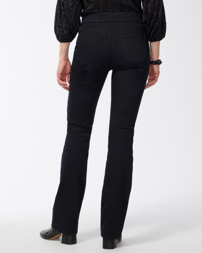 Chicos Black Pull-on Bootcut Jeggings - Black