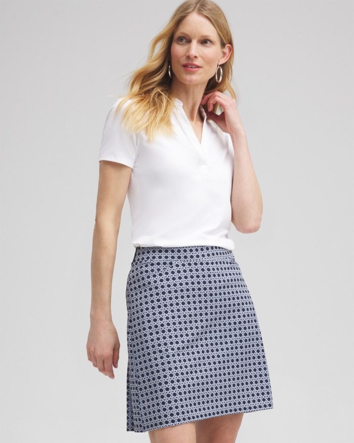 Chicos Zenergy UPF Cane Back Pleat Skort - Classic Navy