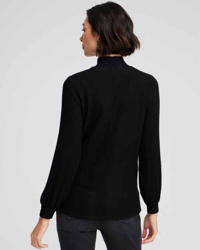 Chicos Tie Front Wrap Cardigan - Black